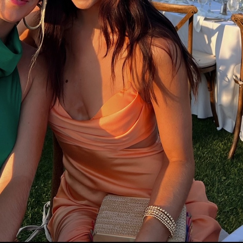 Orange maxi dress
